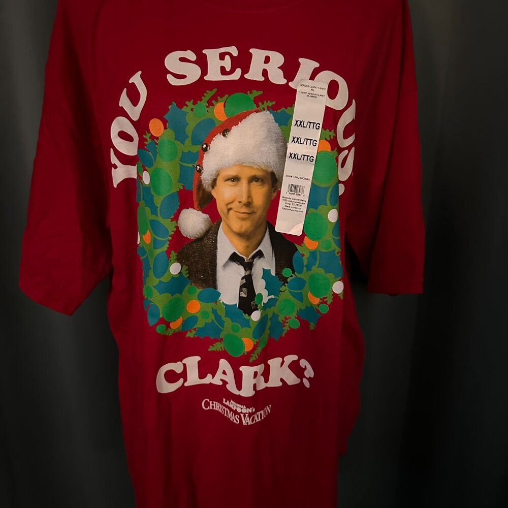 You Serious Clark Christmas Vacation Graphic Tee Red XXL NWT